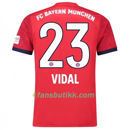 Fotballdrakt FC Bayern München Vidal 23 Hjemmetrøye 2018-2019 Kortermet
